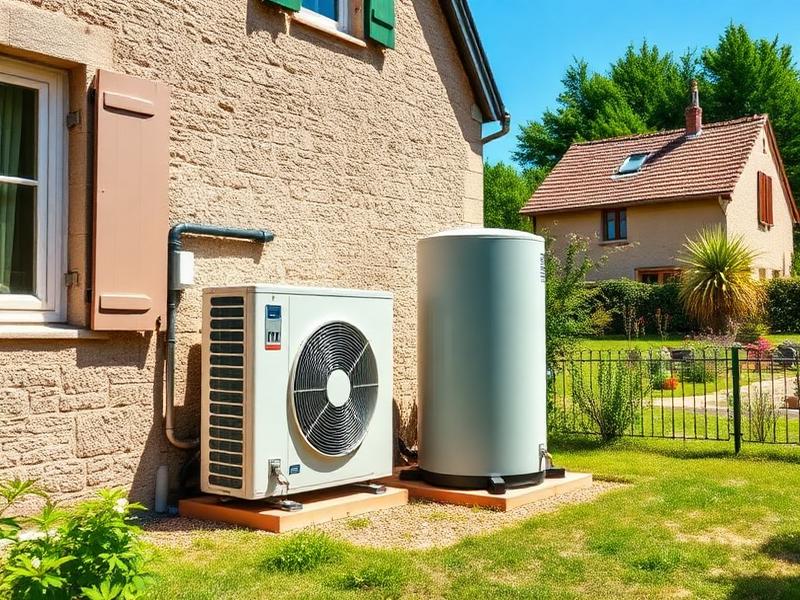 Pompe à chaleur air/eau avec eau chaude sanitaire intégrée installée dans le Val-d'Oise